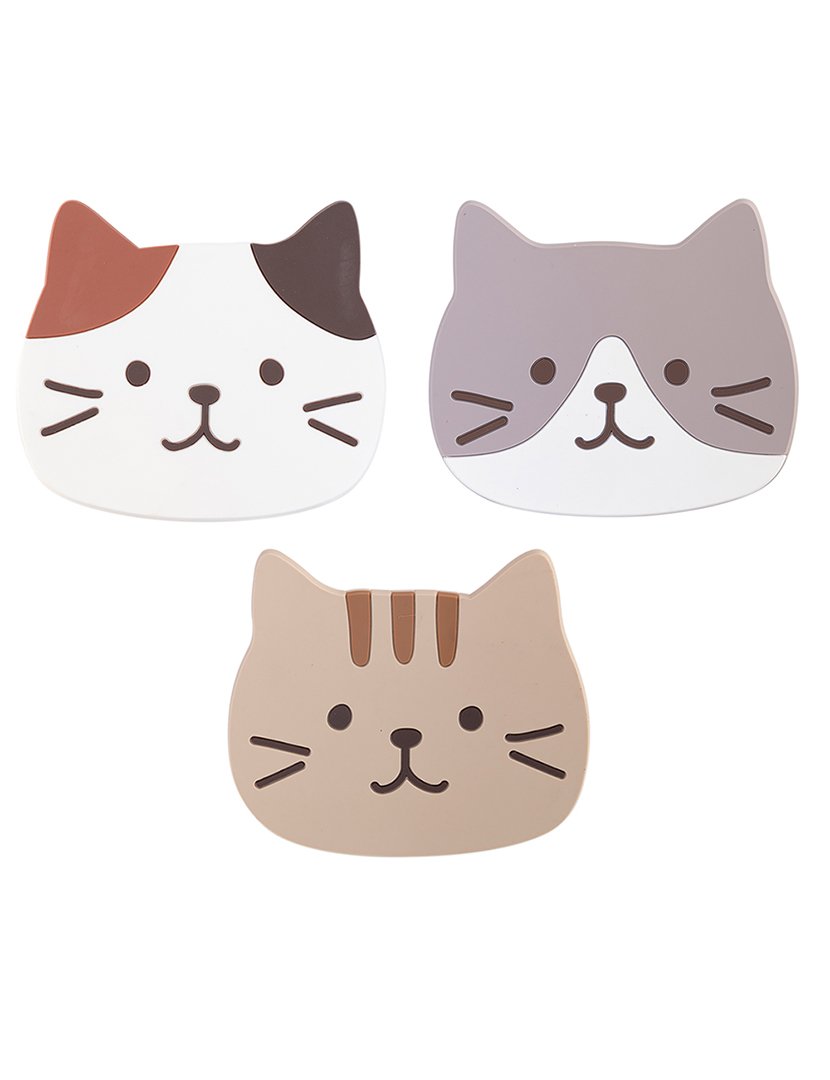 Set of 6 Decorative Cat Tiles