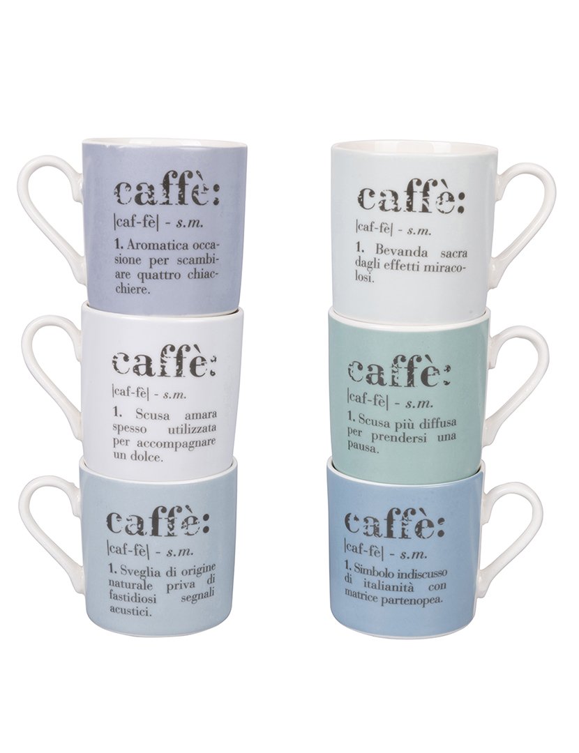 Conjunto de 6 Chávenas de Café VICTIONARY 90ml Azul