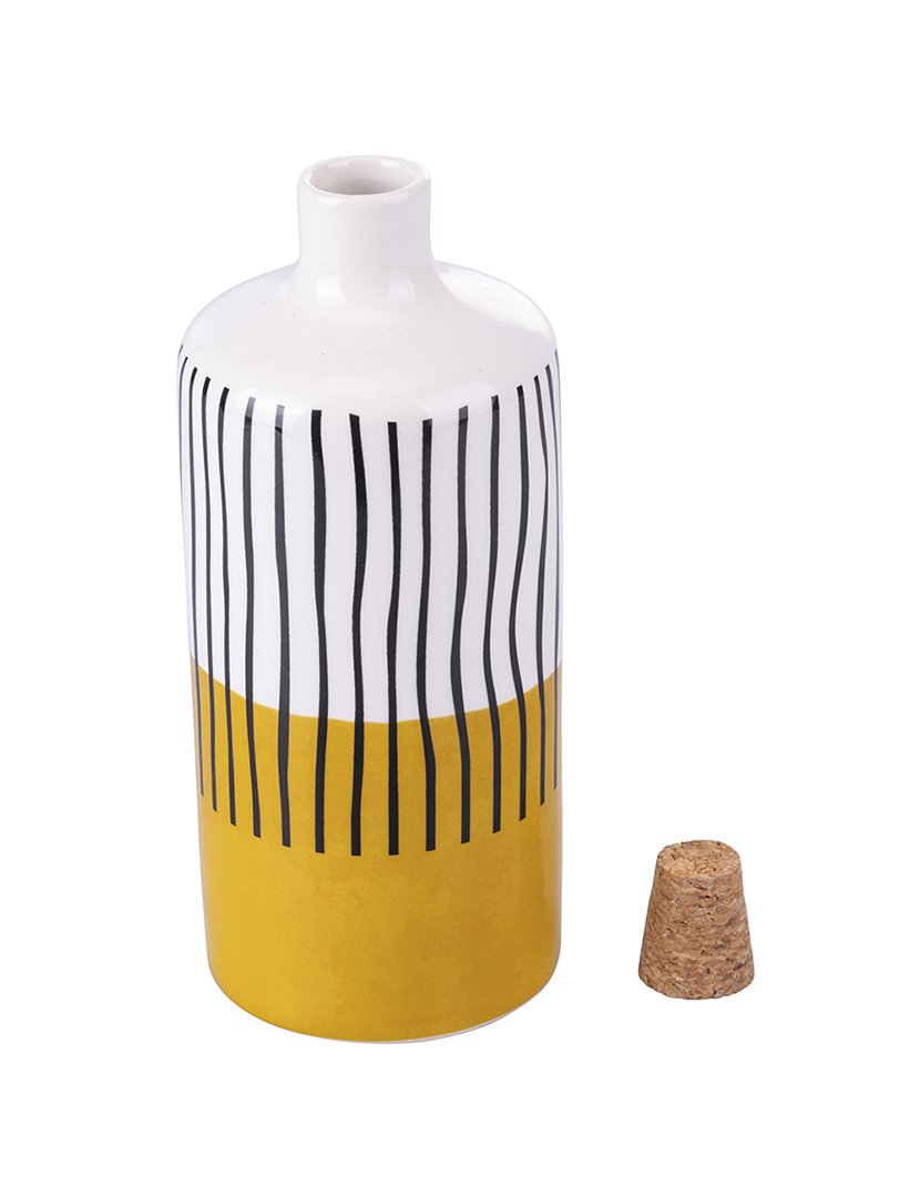 Galheteiro VENICE LIDO Amarelo com Riscas 866ml