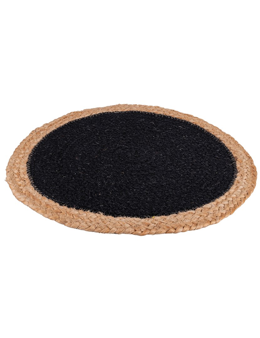 Individual de Mesa de Juta Preto