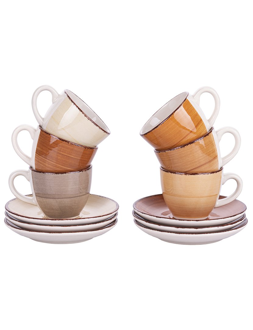 Conjunto de Café BAITA CHOCOLATE 6 Chávenas + Pires