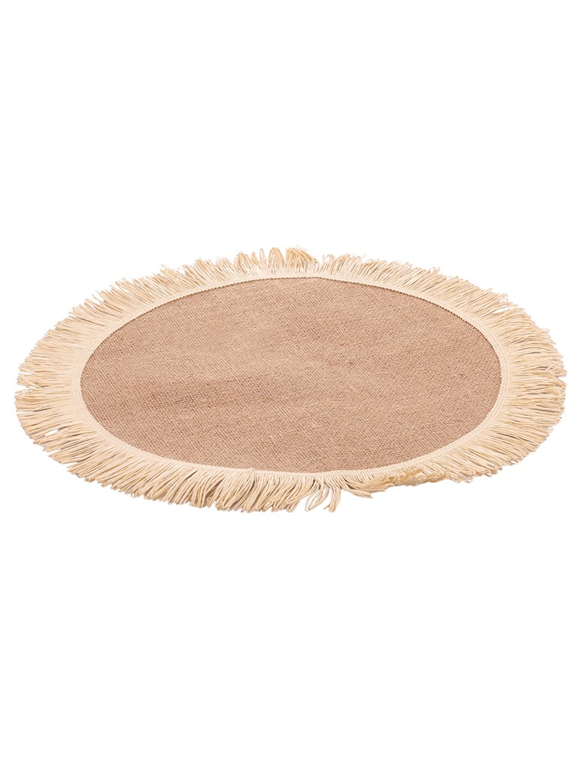 Individual de Mesa Redondo com Faixas de Papel