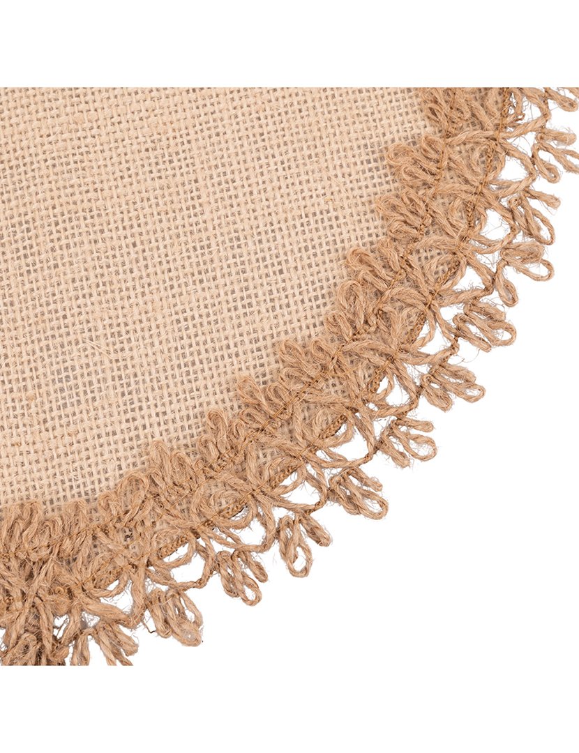 Individual de Mesa Redondo com Bordado nas Extremidades