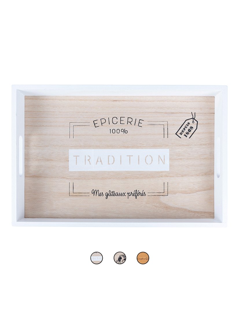 Conjunto de 3 Bandejas Retangulares Madeira