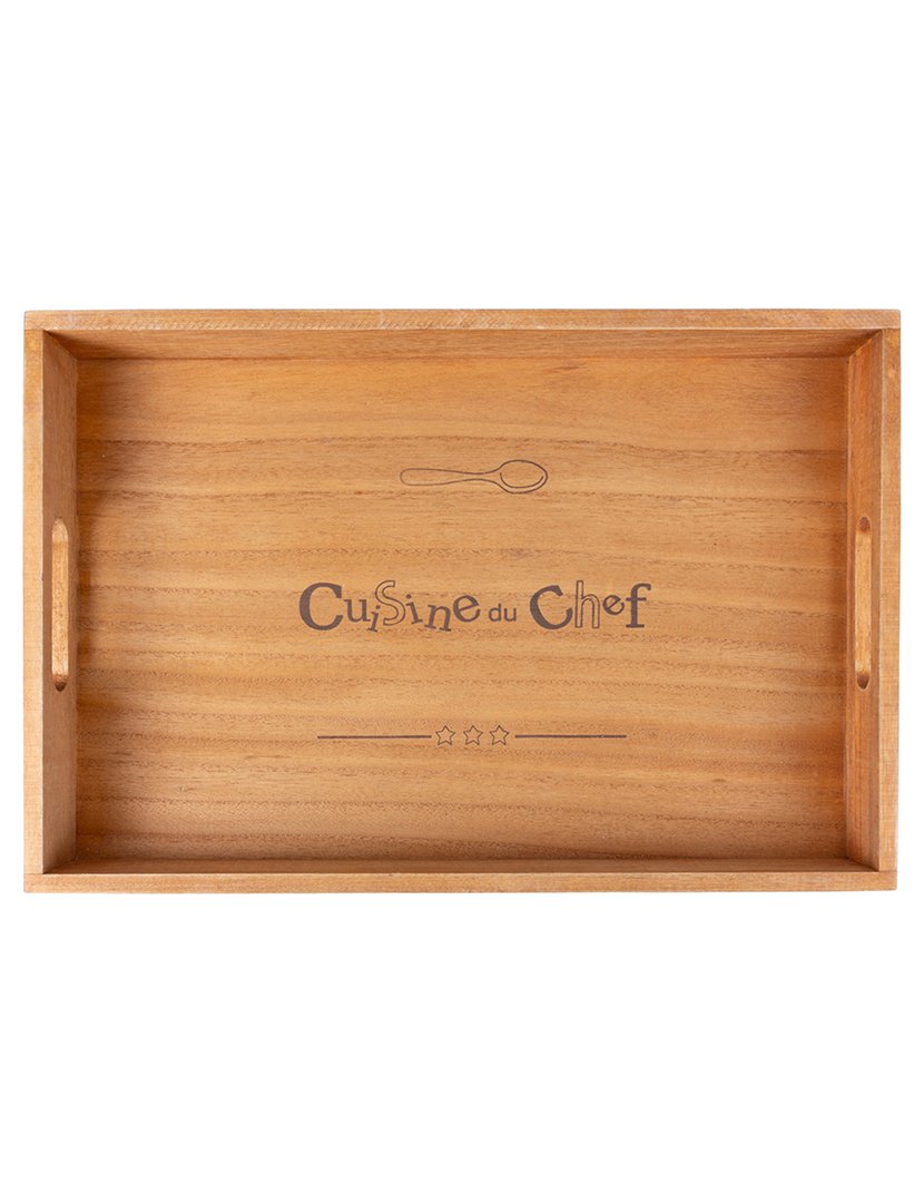 Conjunto de 3 Bandejas Retangulares Madeira