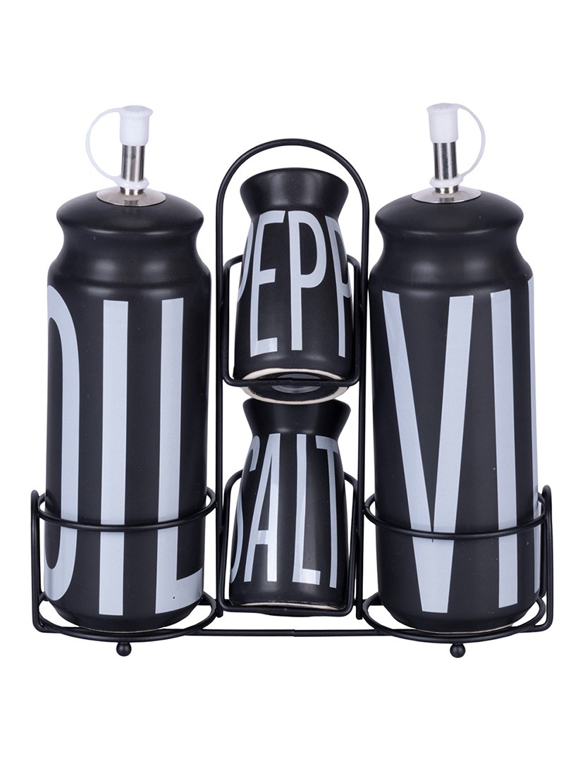Conjunto de 4 Peças de Temperos BIGISMORE Preto
