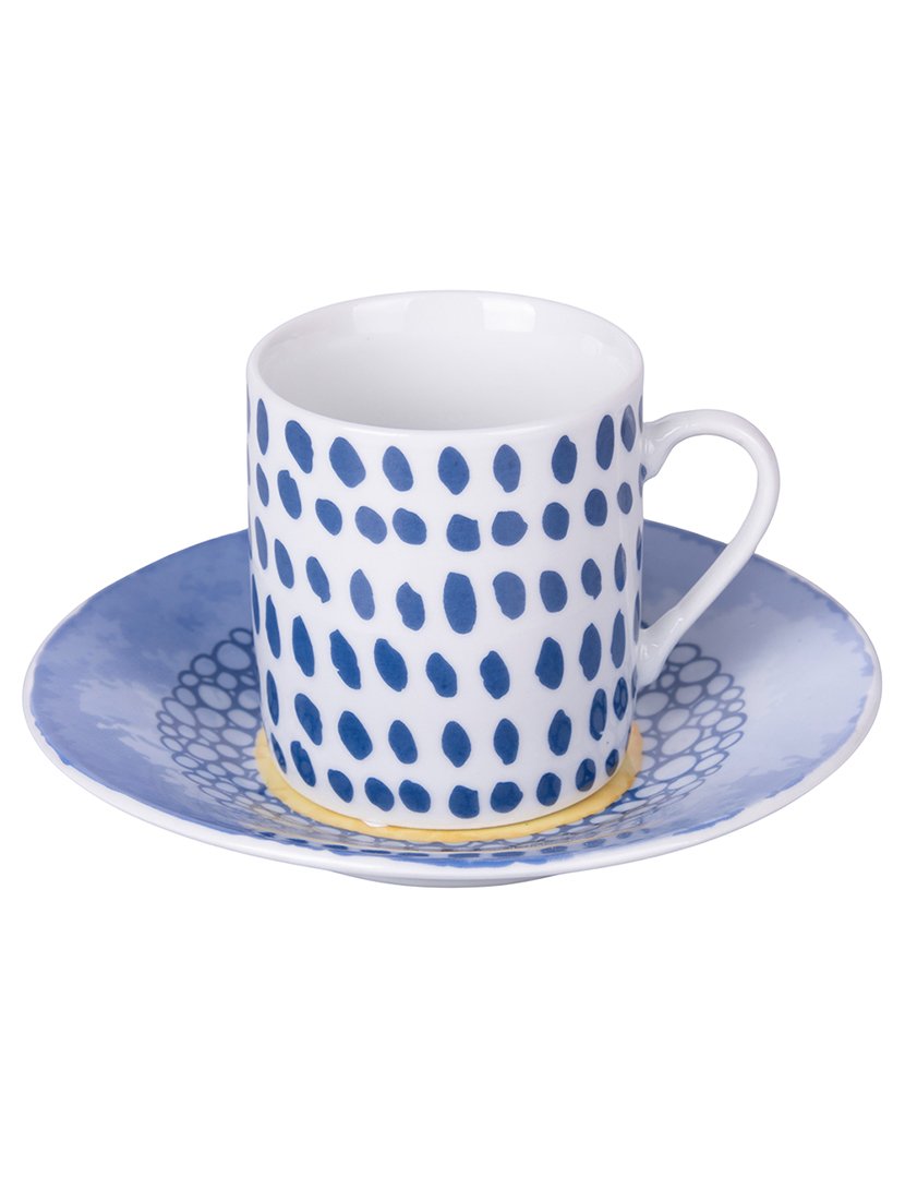 Conjunto de Café MAREA 6 Chávenas 90ml + Pires