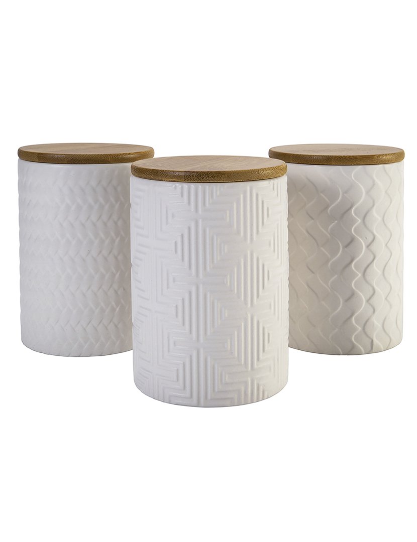 Conjunto de 3 Frascos SHADE OF SHAPE Branco 750ml