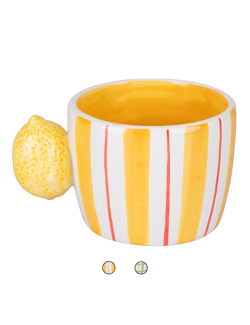 Conjunto de 2 Canecas FRUIT LIFE com Pega de Limão/Laranja