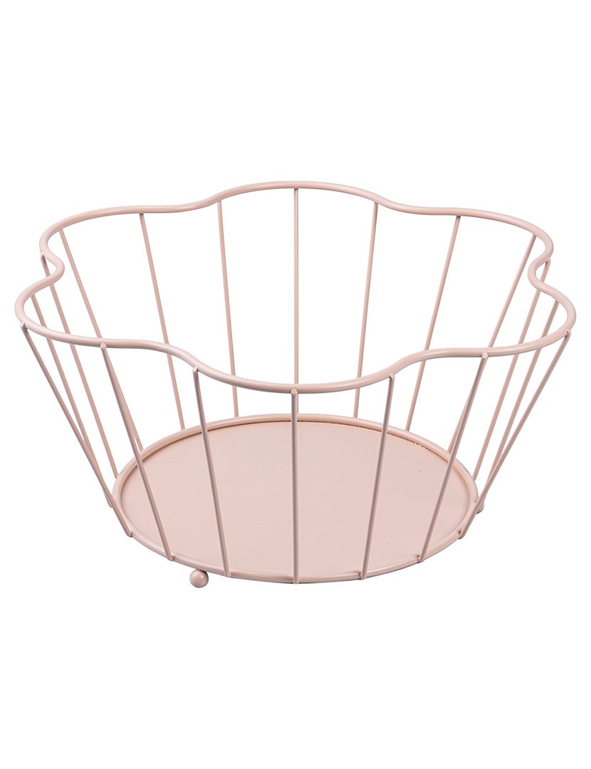 Cesto em Formato de Flor Rosa