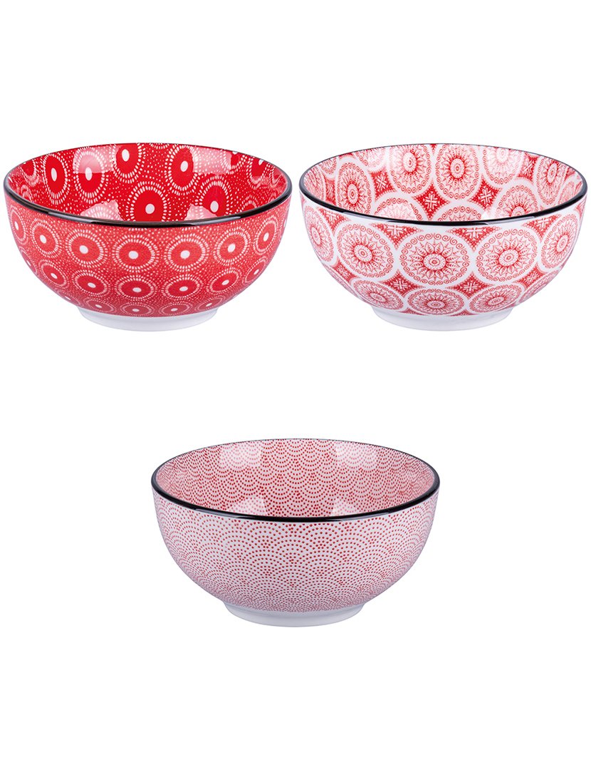 Conjunto de 6 Tigelas Médias CONFUSION Vermelho 680ml