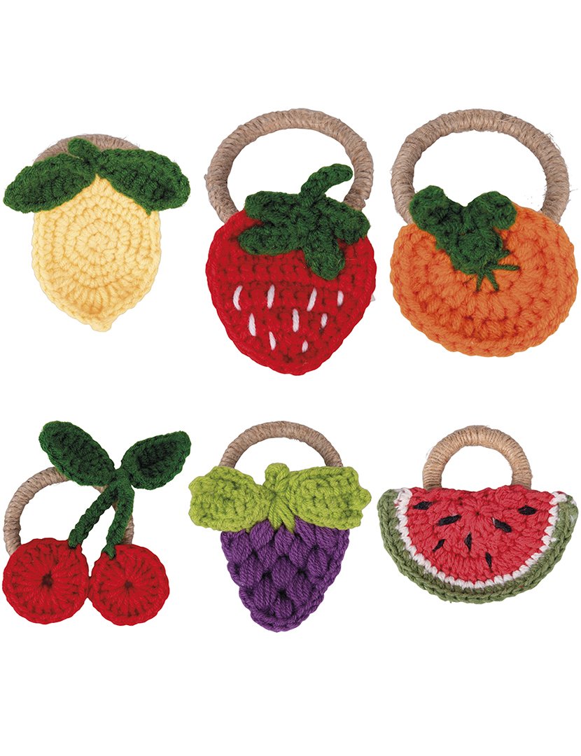 Conjunto de 6 Anéis de Guardanapos FRUIT 