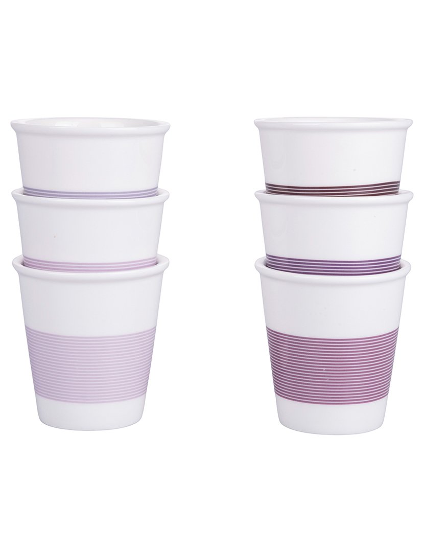 Conjunto de 6 Chávenas de Café DAILY 60ml Roxo Porcelana
