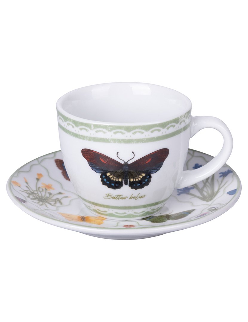 Conjunto de Café BOTANIST 6 Chávenas 90ml + Pires