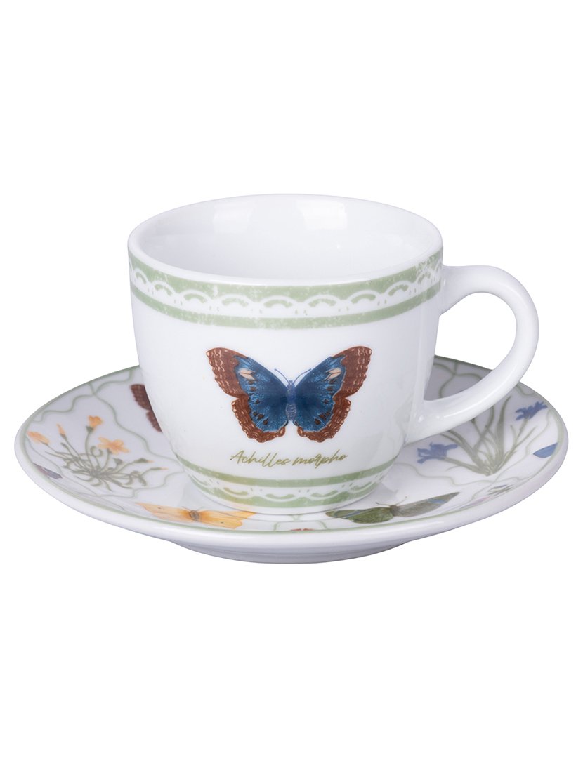 Conjunto de Café BOTANIST 6 Chávenas 90ml + Pires