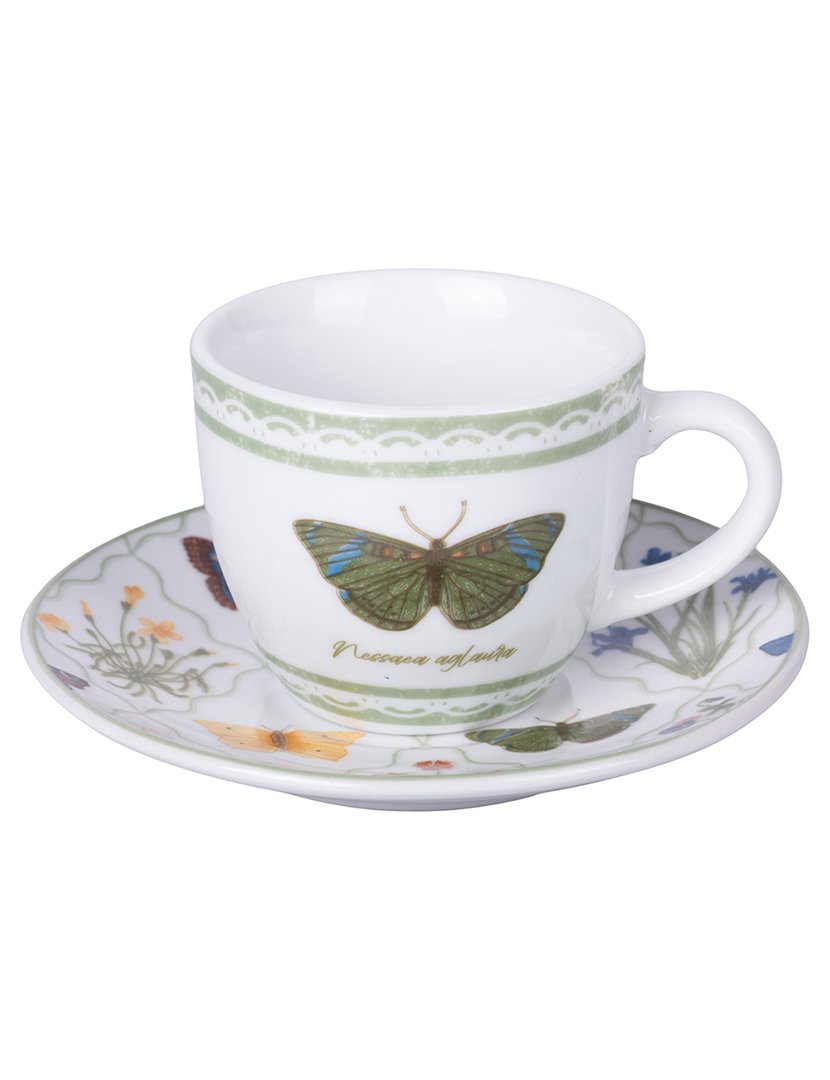 Conjunto de Café BOTANIST 6 Chávenas 90ml + Pires