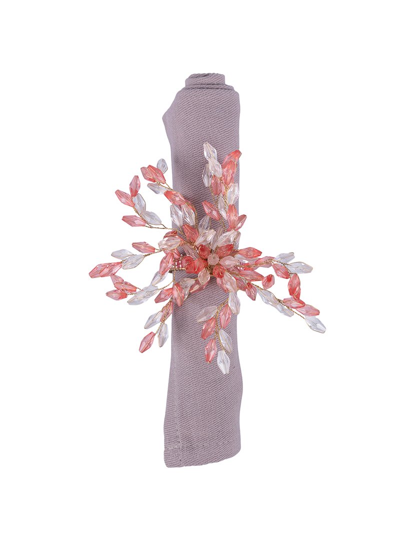 Anel para Guardanapos Flor Rosa