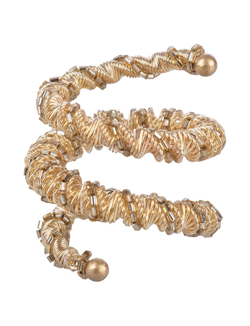 Anel para Guardanapos em Formato Cobra Dourado