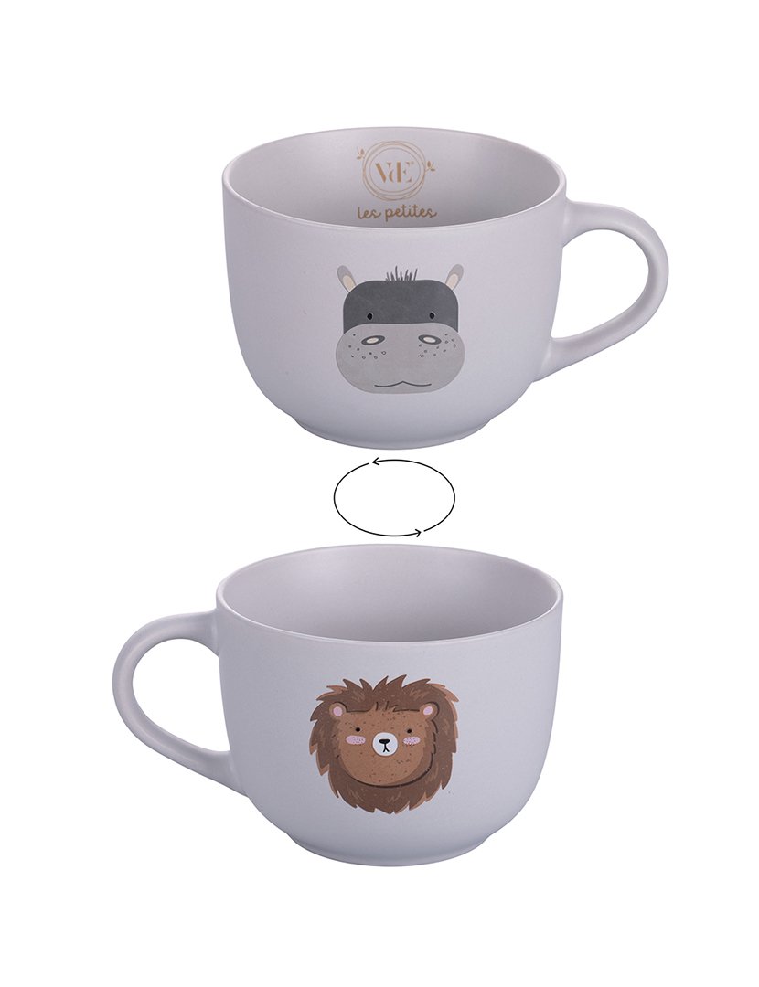 Caneca Infantil LES PETITES Hipopótamo/Leão 550ml