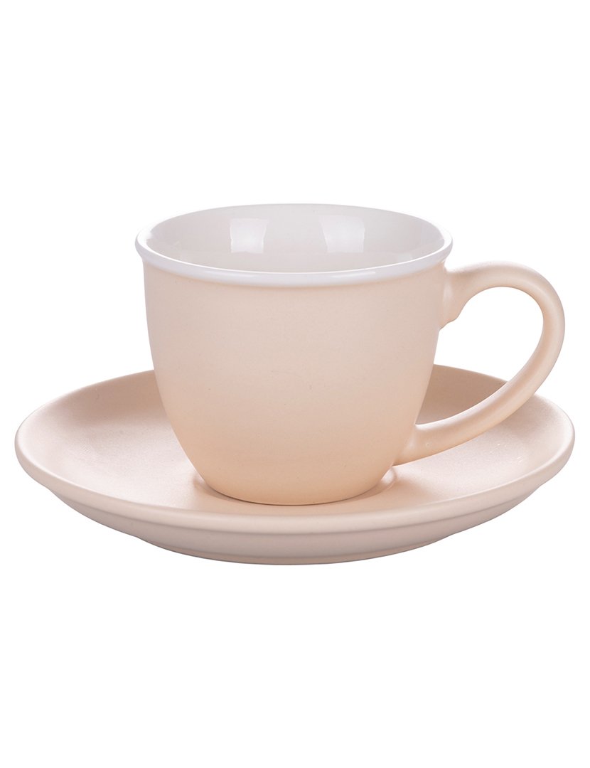 Conjunto de Café SHAPE 6 Chávenas 100ml + Pires Rosa