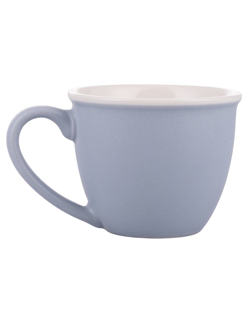 Conjunto de Café SHAPE 6 Chávenas 100ml + Pires Cinza Claro