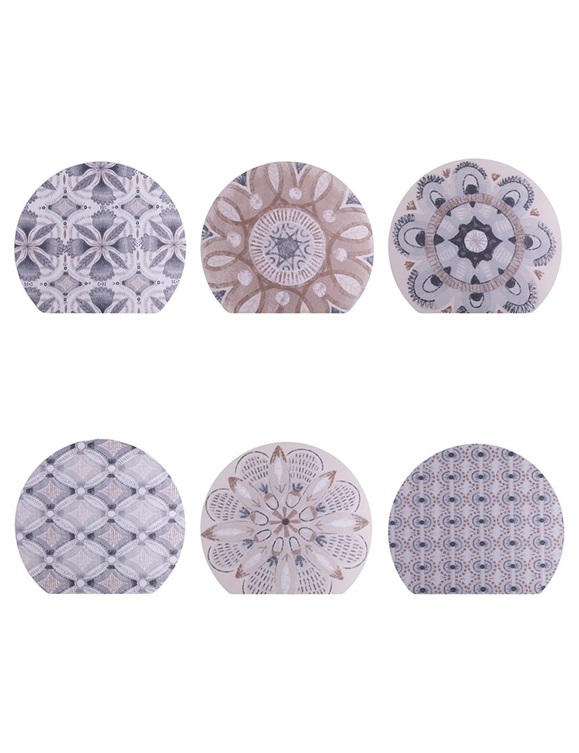 Conjunto de 6 Individuais de Mesa BOHEMIAN Crescente