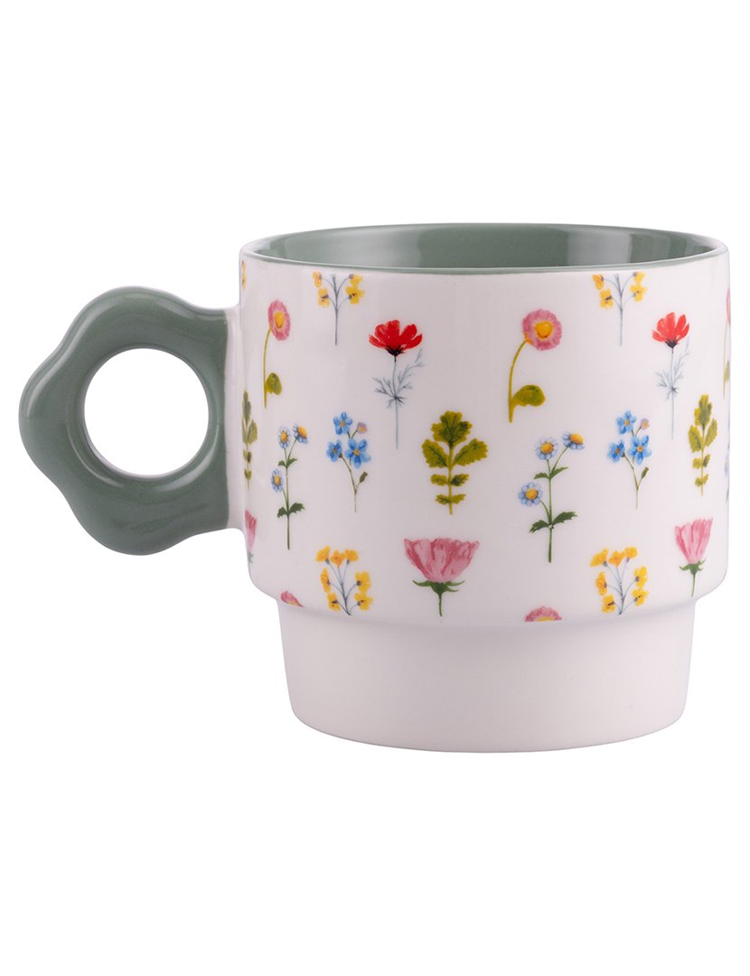 Conjunto de 4 Canecas BOTANIST com Suporte de Ferro