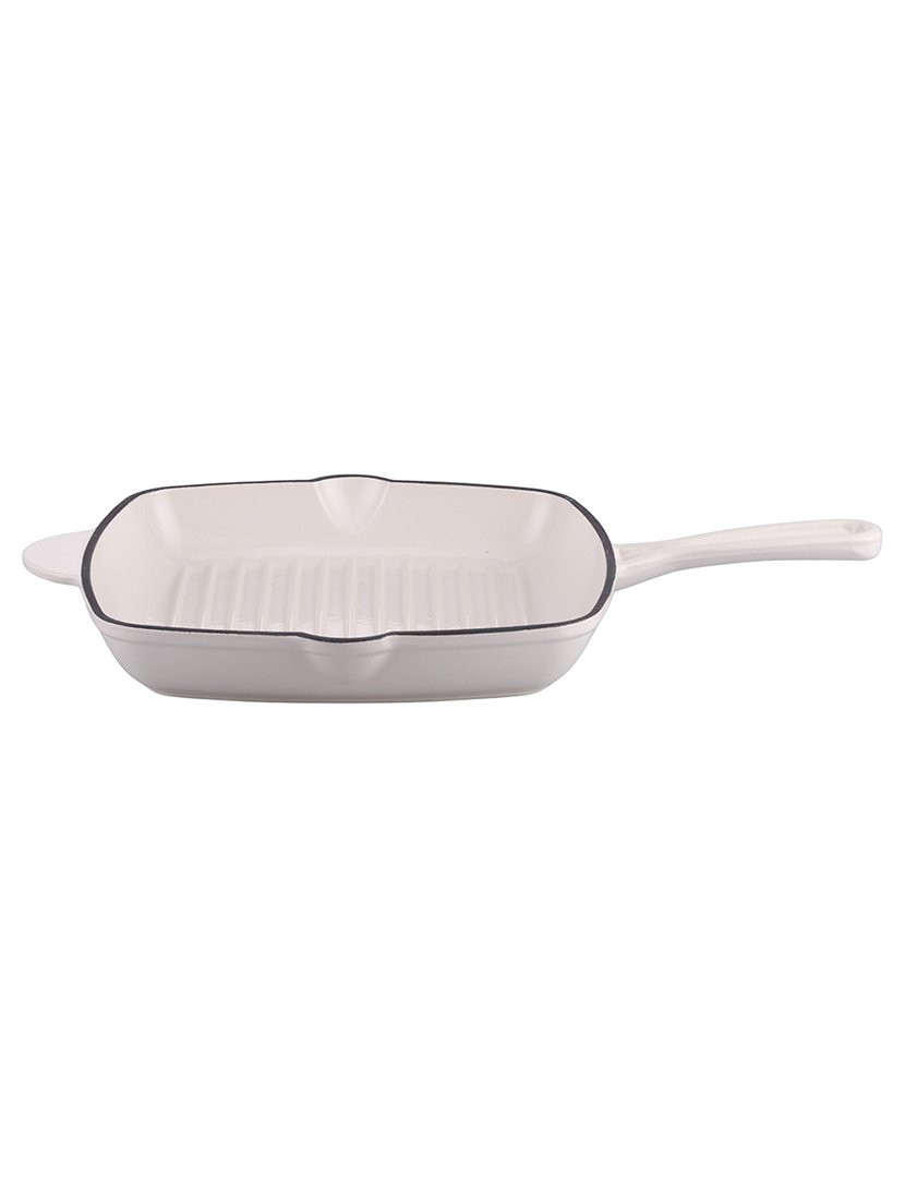 Grelhador de Ferro Fundido 27cm Branco