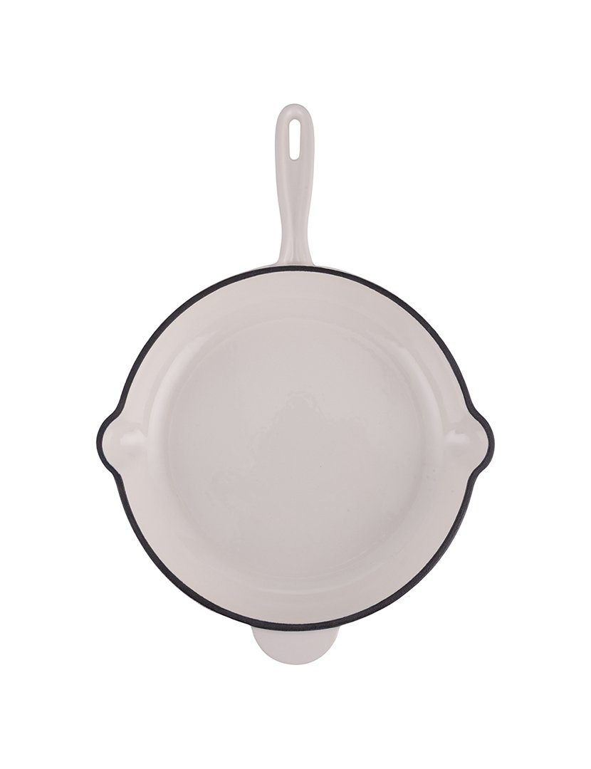 Frigideira de Ferro Fundido 26,5cm Branco