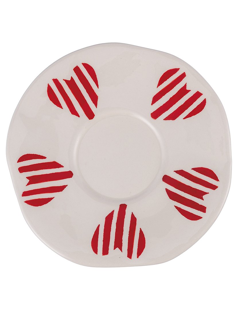 Conjunto de Café 5 peças - Chávenas + Pires + Batedor de Leite Corações