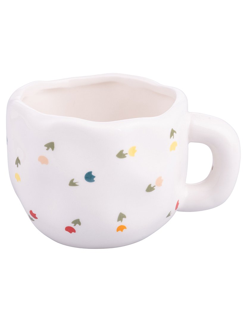 Conjunto de Café MORE AMOR - Chávena + Pires + Batedor de Leite Flor