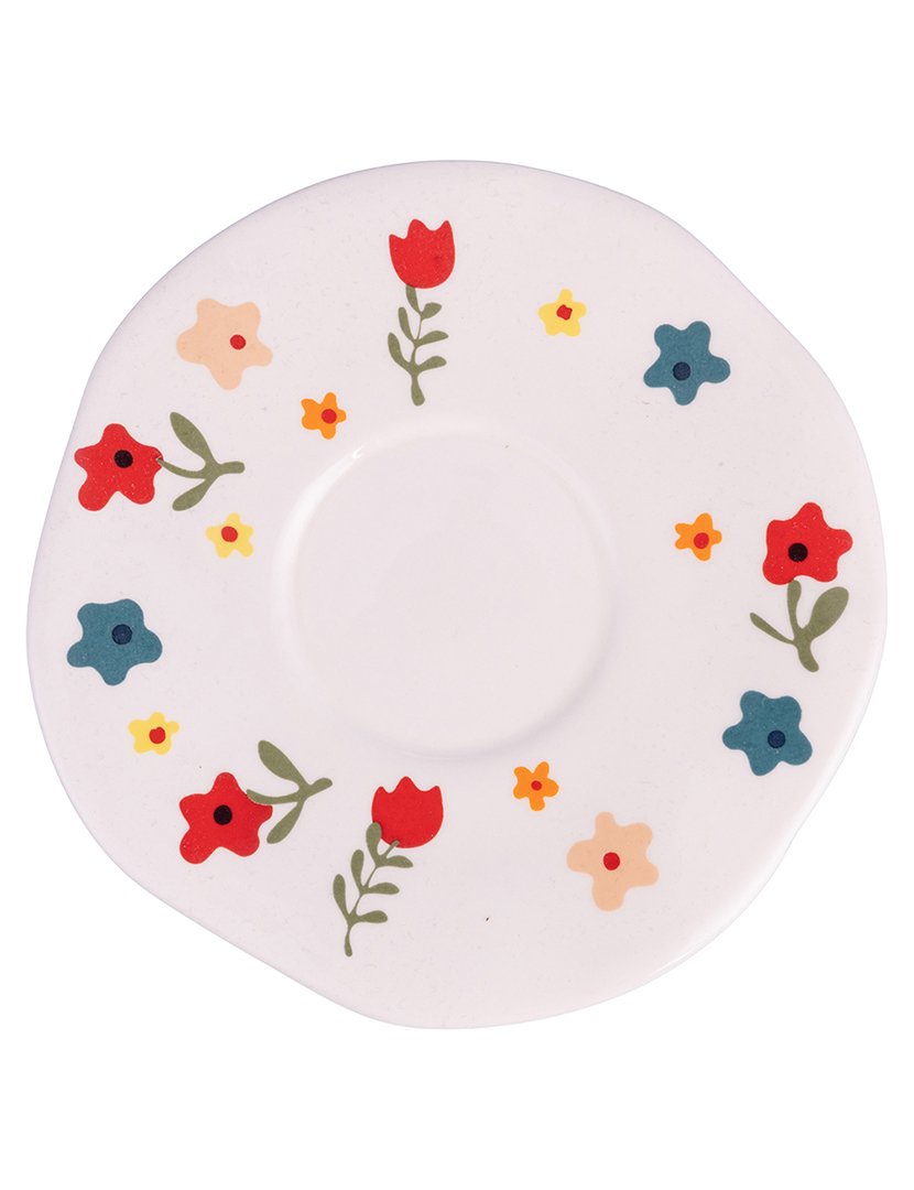 Conjunto de Café MORE AMOR - Chávena + Pires + Batedor de Leite Flor