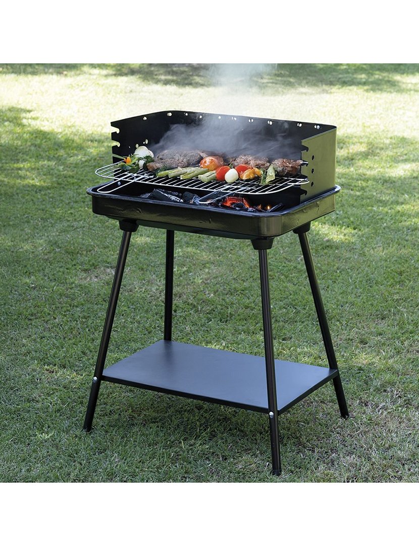 Barbacue Retangular Preto 58x82cm