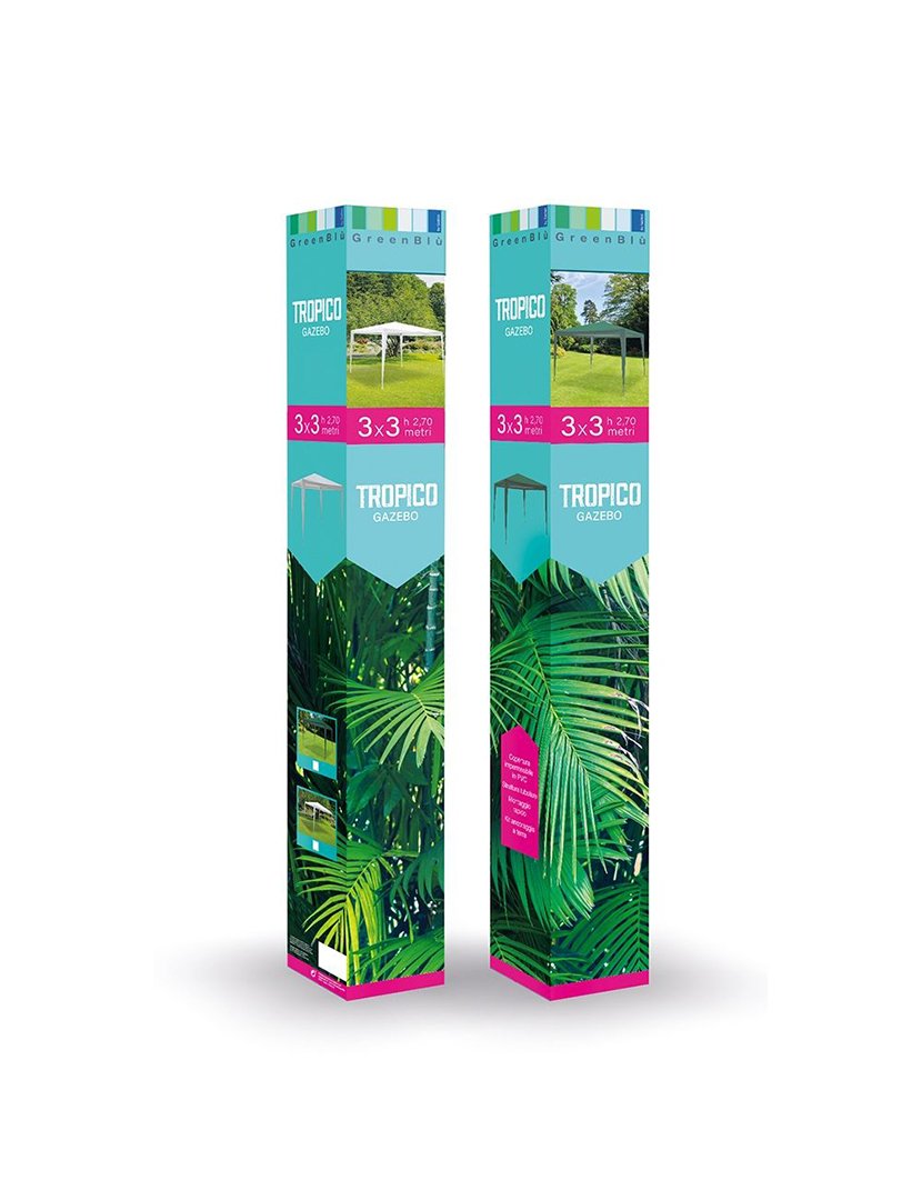 Gazebo TROPICO Verde 3m