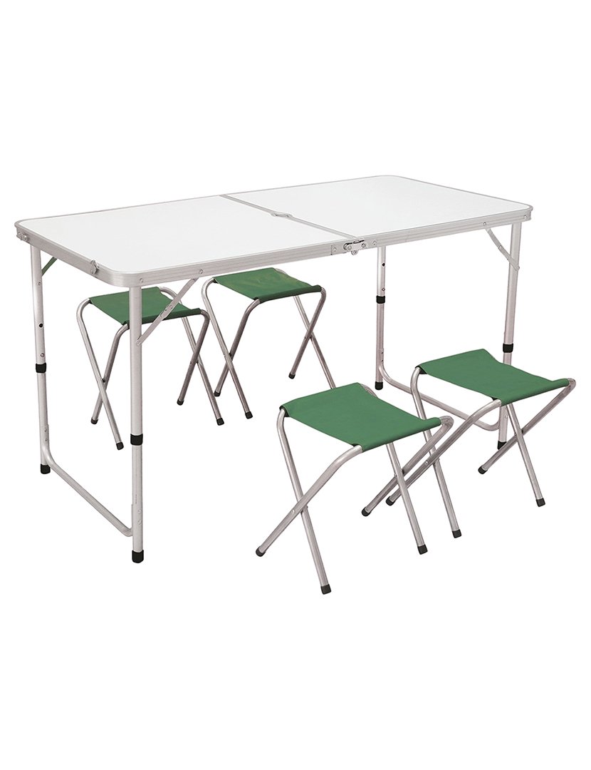 Mesa de Piquenique Dobrável com 4 Cadeiras