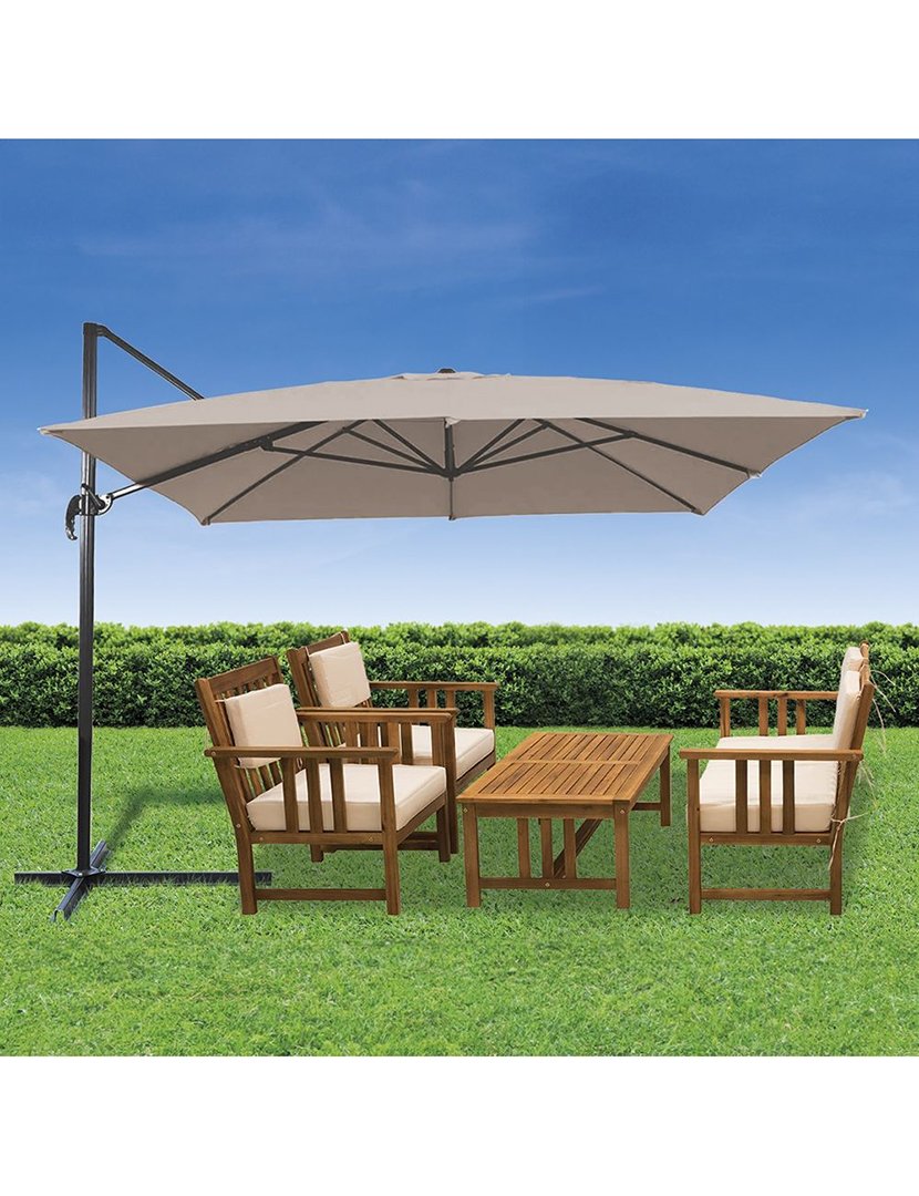 Chapéu de Jardim DELUXE Cinzento Claro 300x275cm