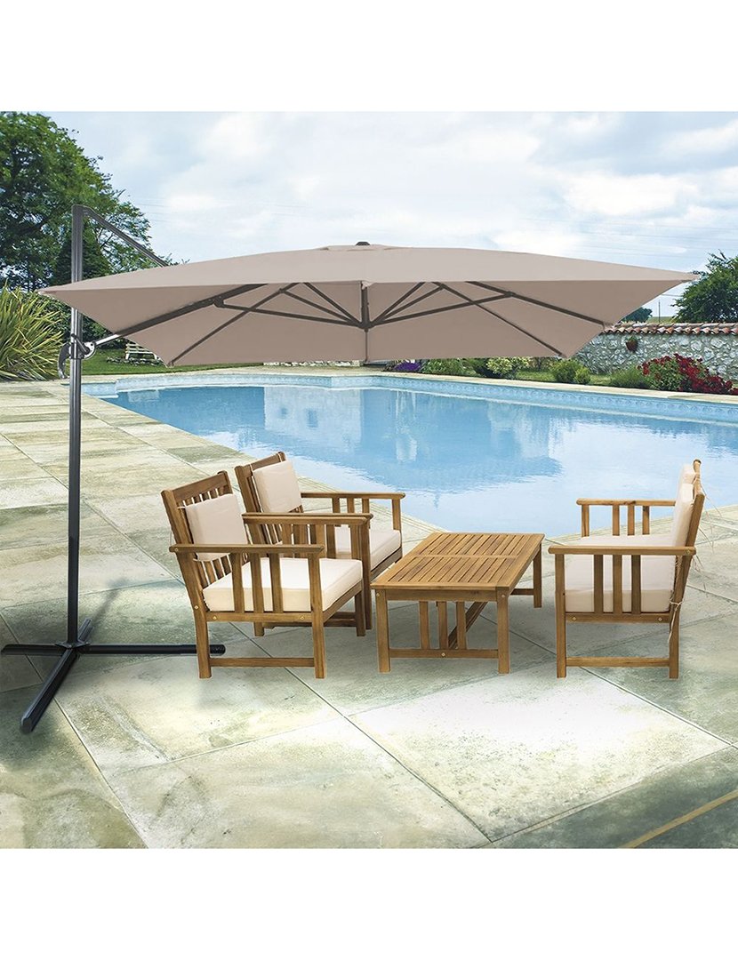 Chapéu de Jardim DELUXE Cinzento Claro 400x275cm