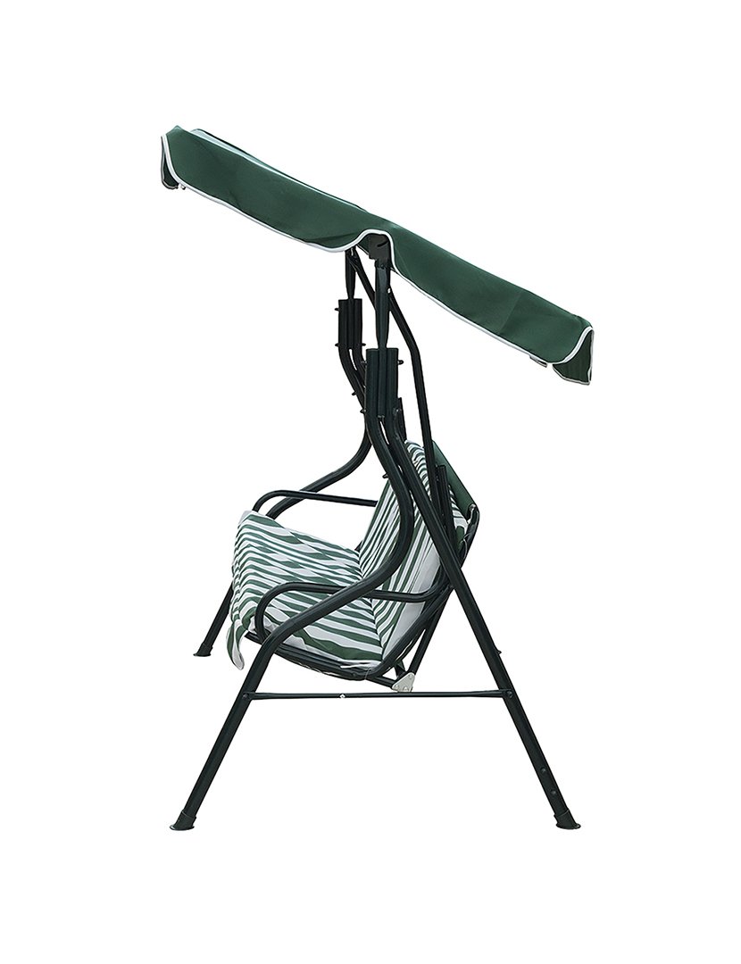 Baloiço de Jardim de 3 Lugares Verde e Branco