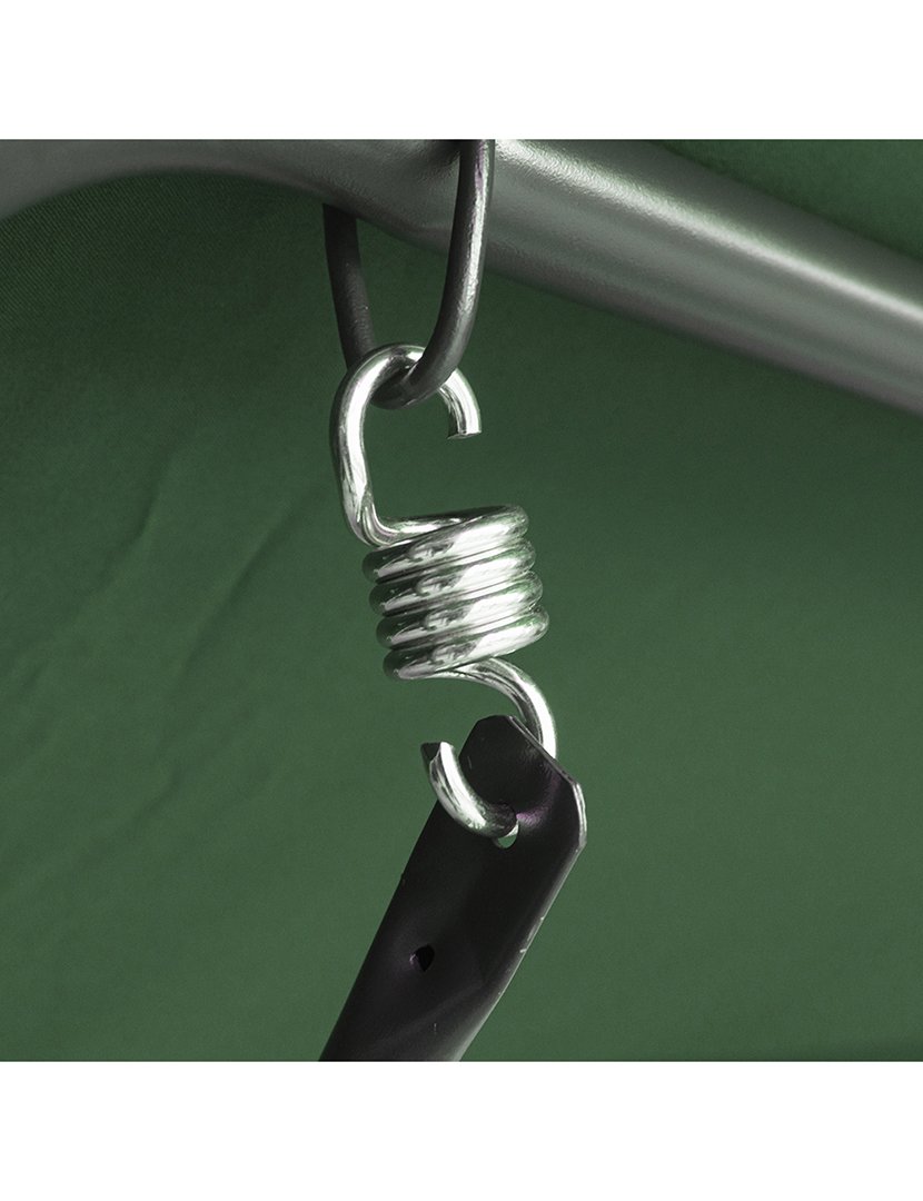 Baloiço de Jardim de 3 Lugares Verde e Branco