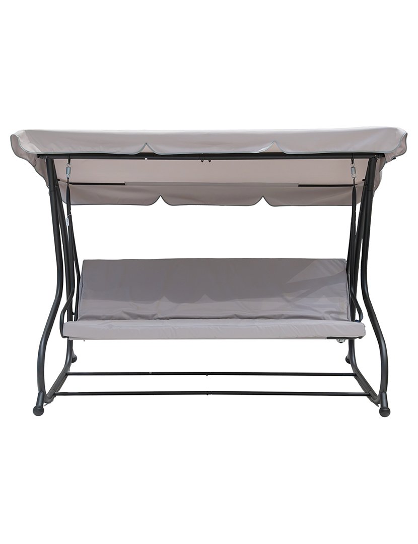 Baloiço de Jardim DELUXE de 3 Lugares Cinzento