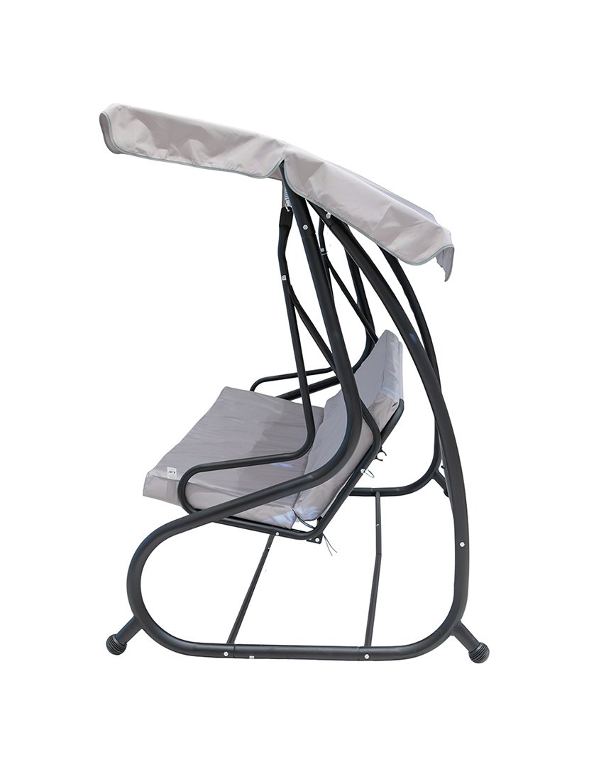 Baloiço de Jardim DELUXE de 3 Lugares Cinzento