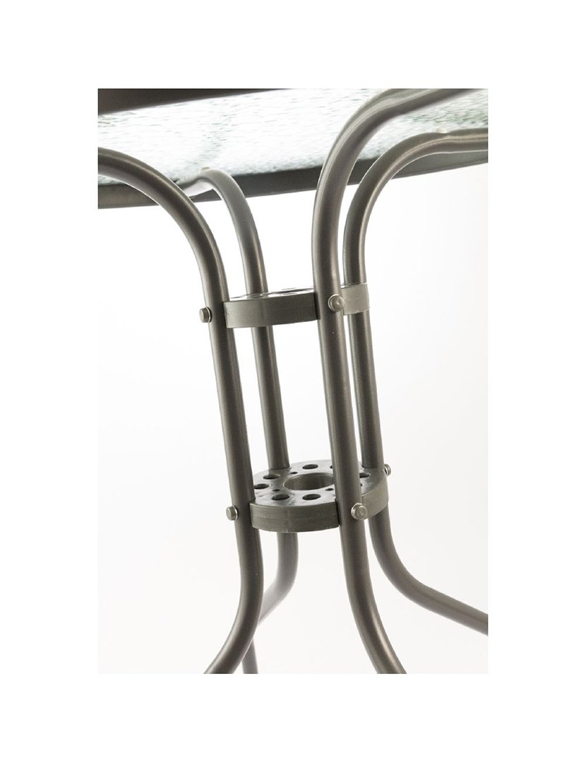 Mesa Redonda Cinza 60x70cm