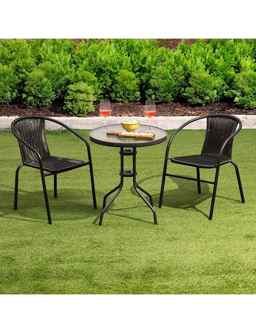 Mesa Redonda Cinza 60x70cm