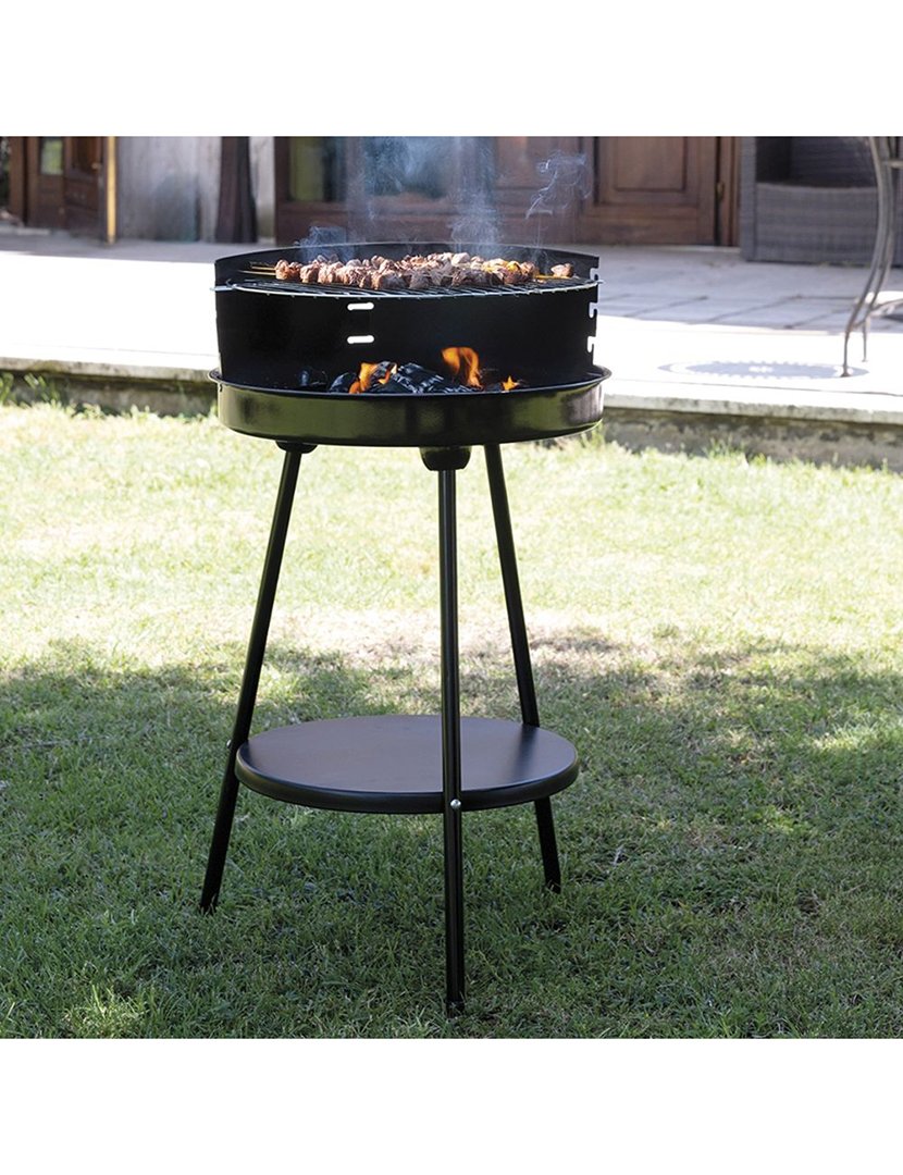 Barbacue Redondo Preto 42x77cm
