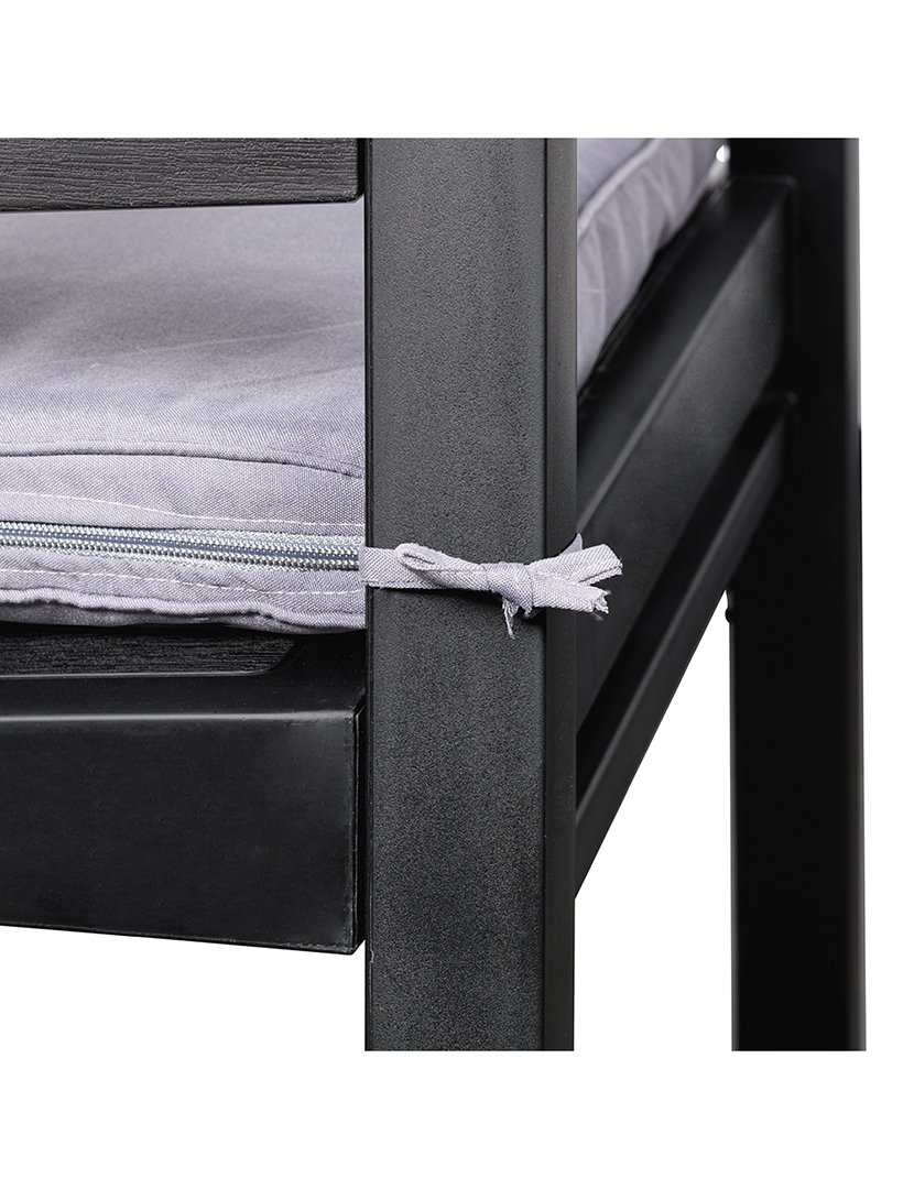 Conjunto de Jardim FUJI 4 Peças Preto e Cinzento