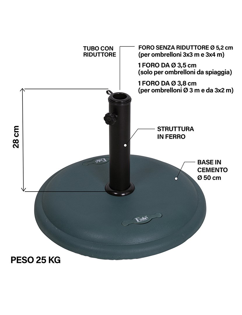 Base para Chapéu Verde 16kg