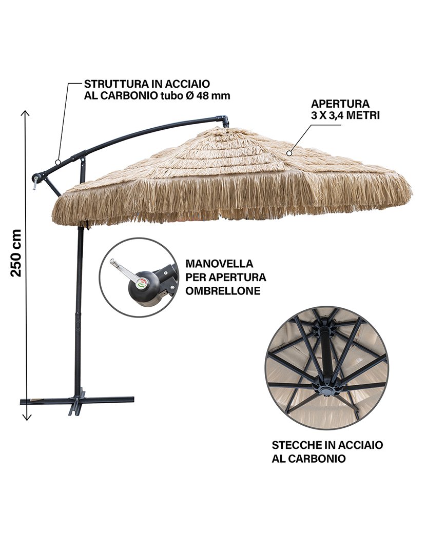 Chapéu de Jardim KIOS PLUS Efeito Raffia