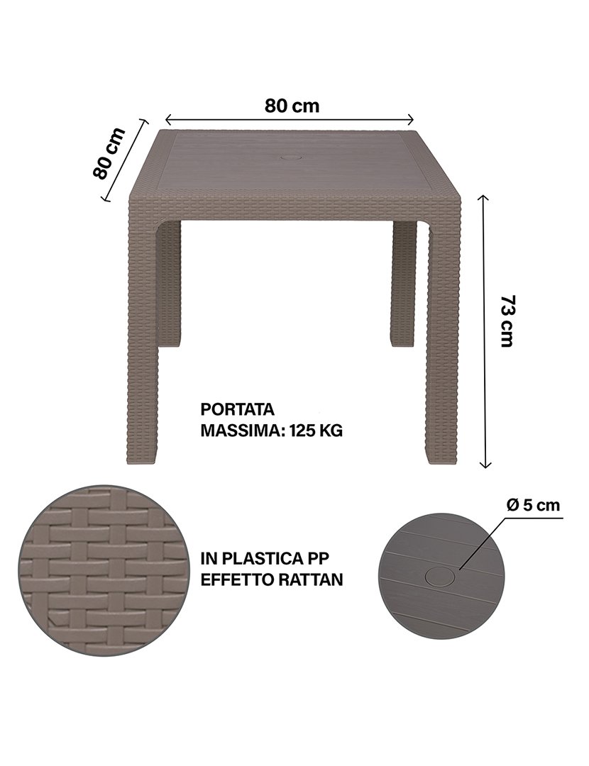 Mesa Quadrada Cinzento