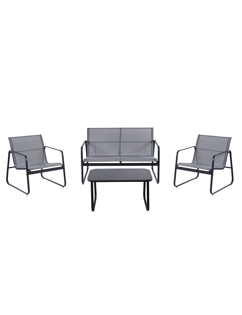 Conjunto de Jardim SAINT TROPEZ 4 Peças Prateado