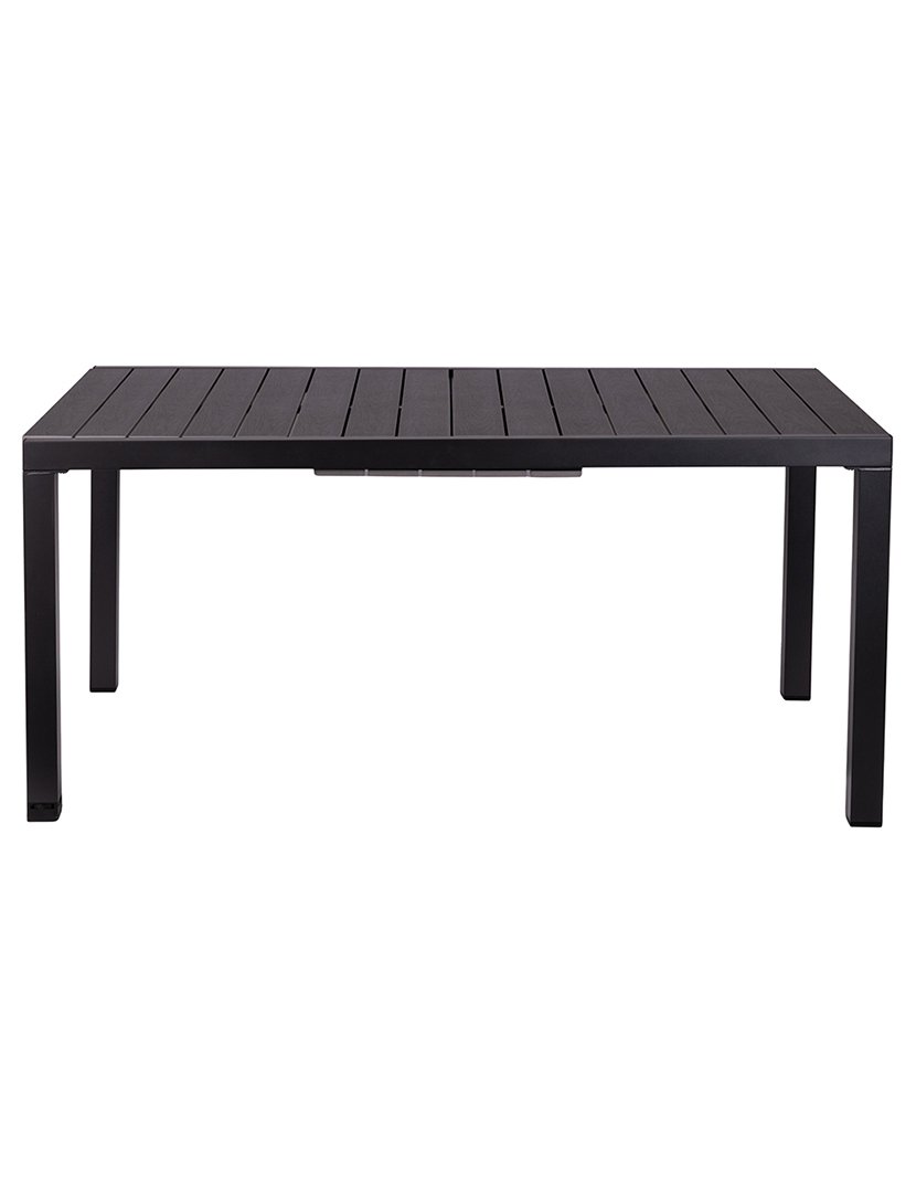 Mesa Extensível AMALFI de Alumínio com Efeito Madeira Preto 160-210x90cm